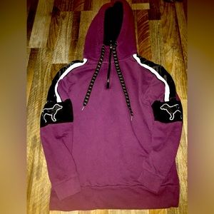 PINK Hoodie Burgandy/Black 🐕